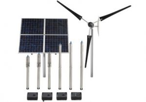 Solar powered well pump set