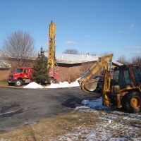 Northeast Water Wells drilling and excavating vehicles