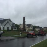 Water Well being drilled in Residential Neighborhood